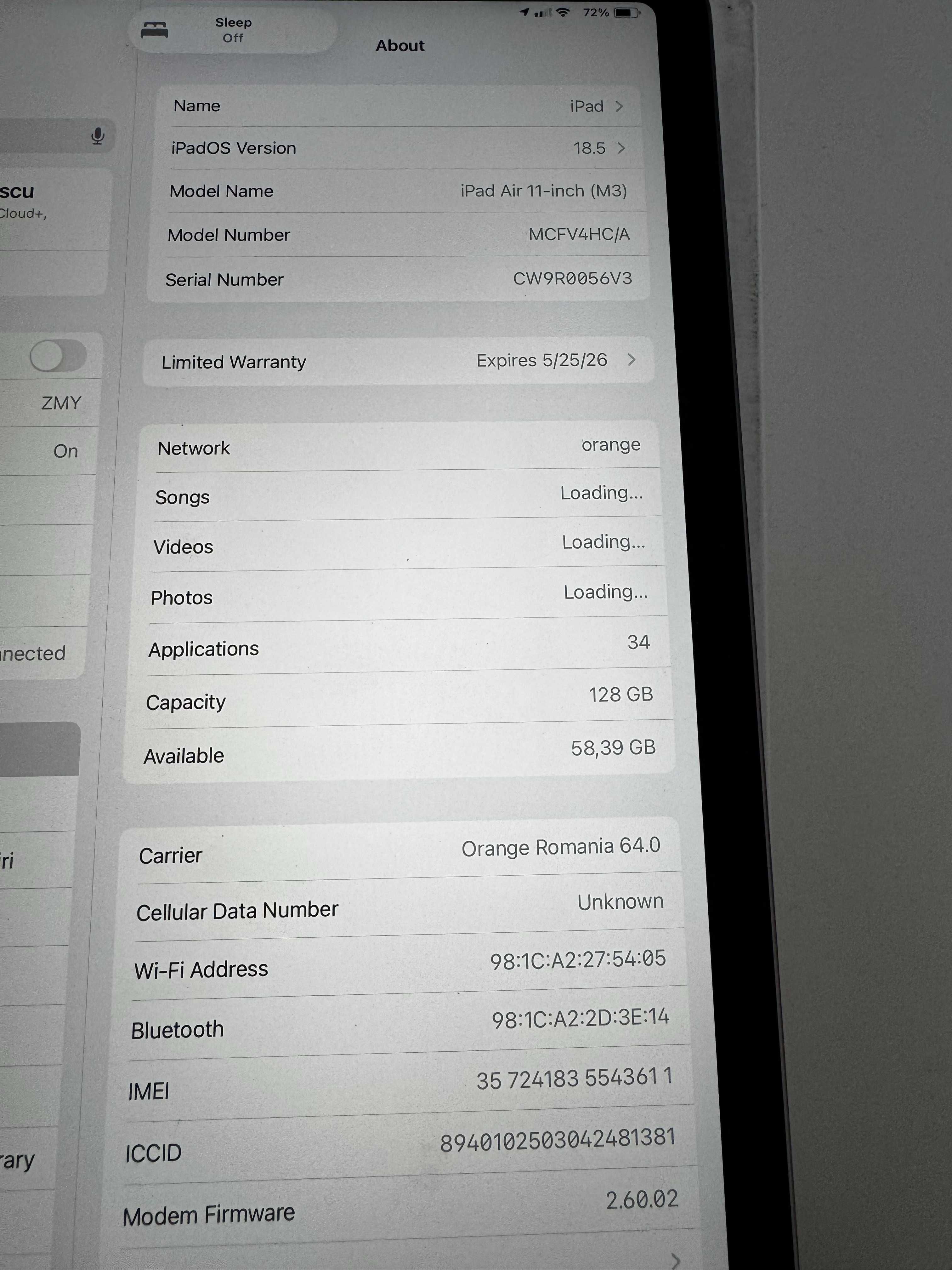 Apple iPad Air (2025), M3, 11 inch, Wi-Fi, Cellular, 128GB, Space Grey