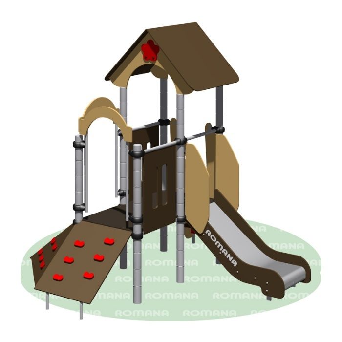 Детская площадка ROMANA 104.05. Горки Качели Карусели Лазы Качалки