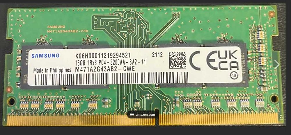 Sodimm 16GB ddr4 3200Mhz Samsung - laptop