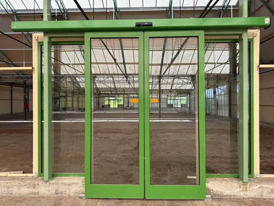 Автоматична плъзгаща външна врата търговско помещение алуминиева