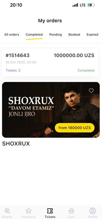 shoxrux b208 3ta yonma yon bilet