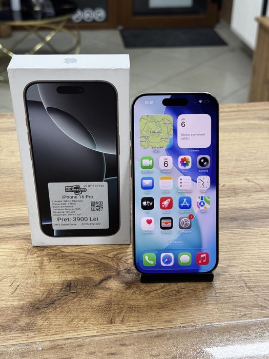 iPhone 16 Pro - 128Gb - Stare baterie 94% - Garantie