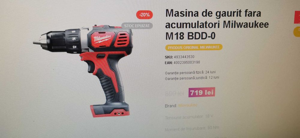 Filetanta Milwaukee M18BDD