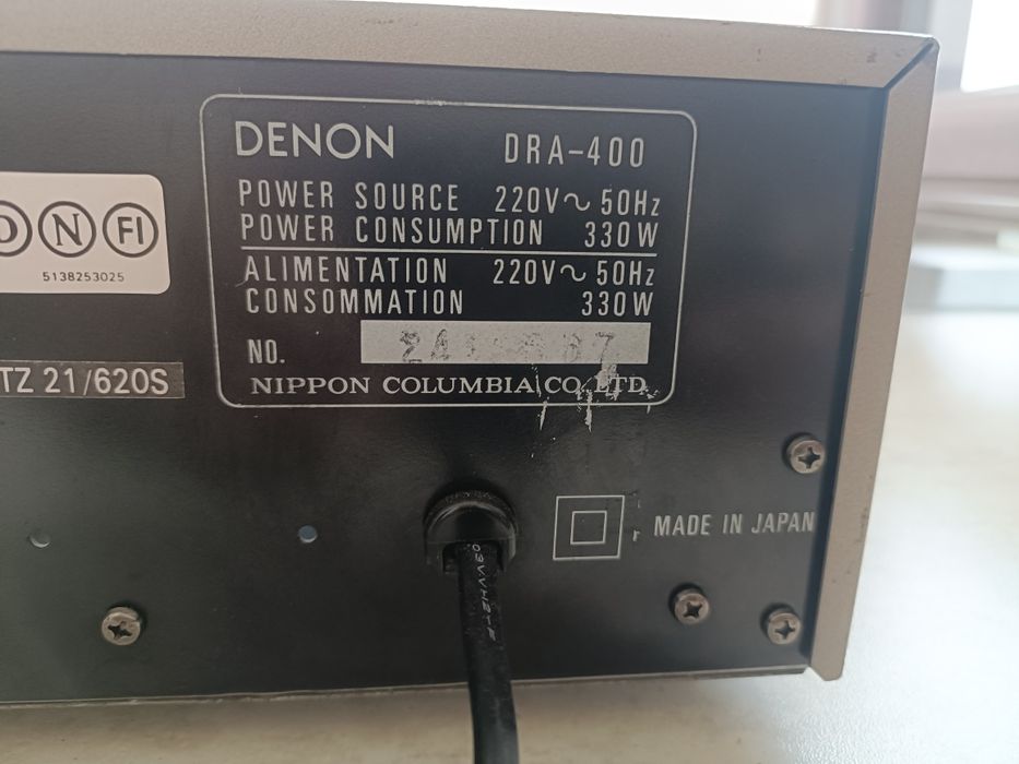 Denon DRA 400, amplificator, amplituner stereo made in Japan