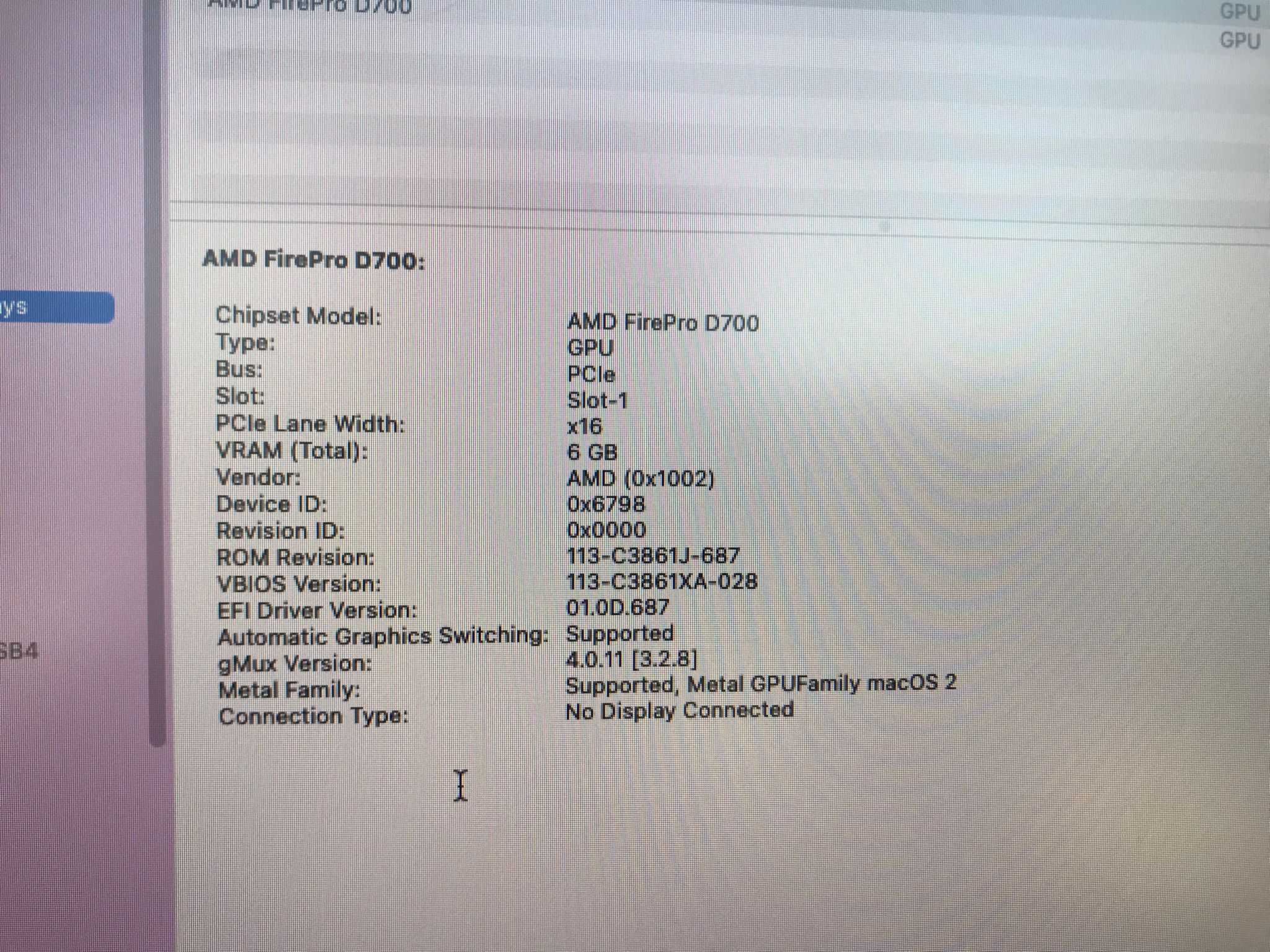 Apple Mac Pro 6.1 "Twelve Core" 2.7 -Intel Xeon2.7-64GB-1tB -Amd D700