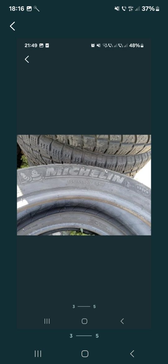 Vand 2 anvelope 195 55 20 Michelin bune  dot 2018