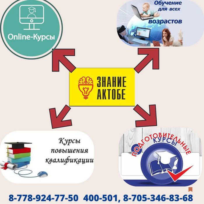 Срочные документы! Курсы по всему РК! УЦ "Знание Актобе"