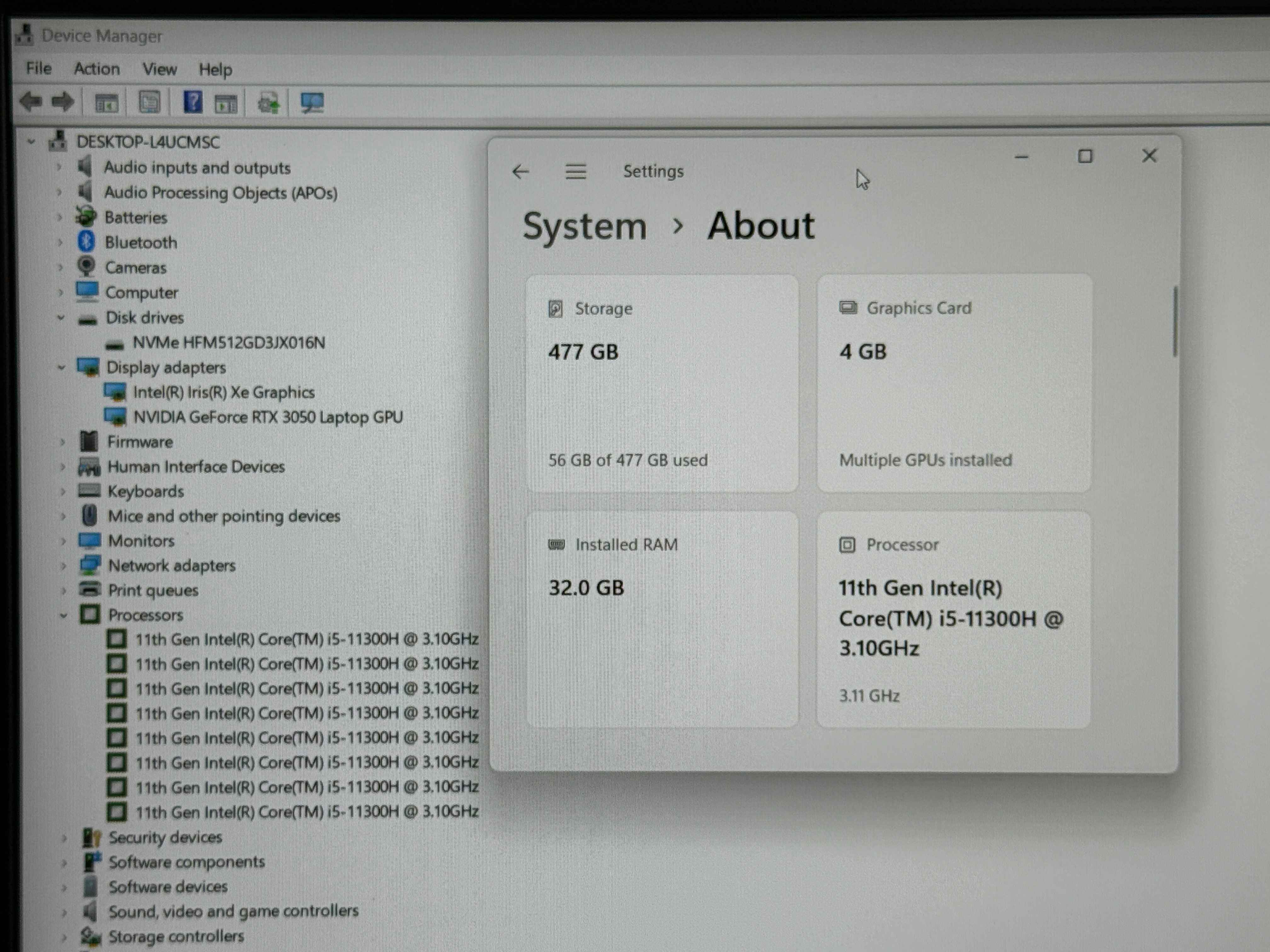 144Hz Nitro`Core i5-11300H/32GB RAM/512GB SSD/RTX 3050/FHD IPS