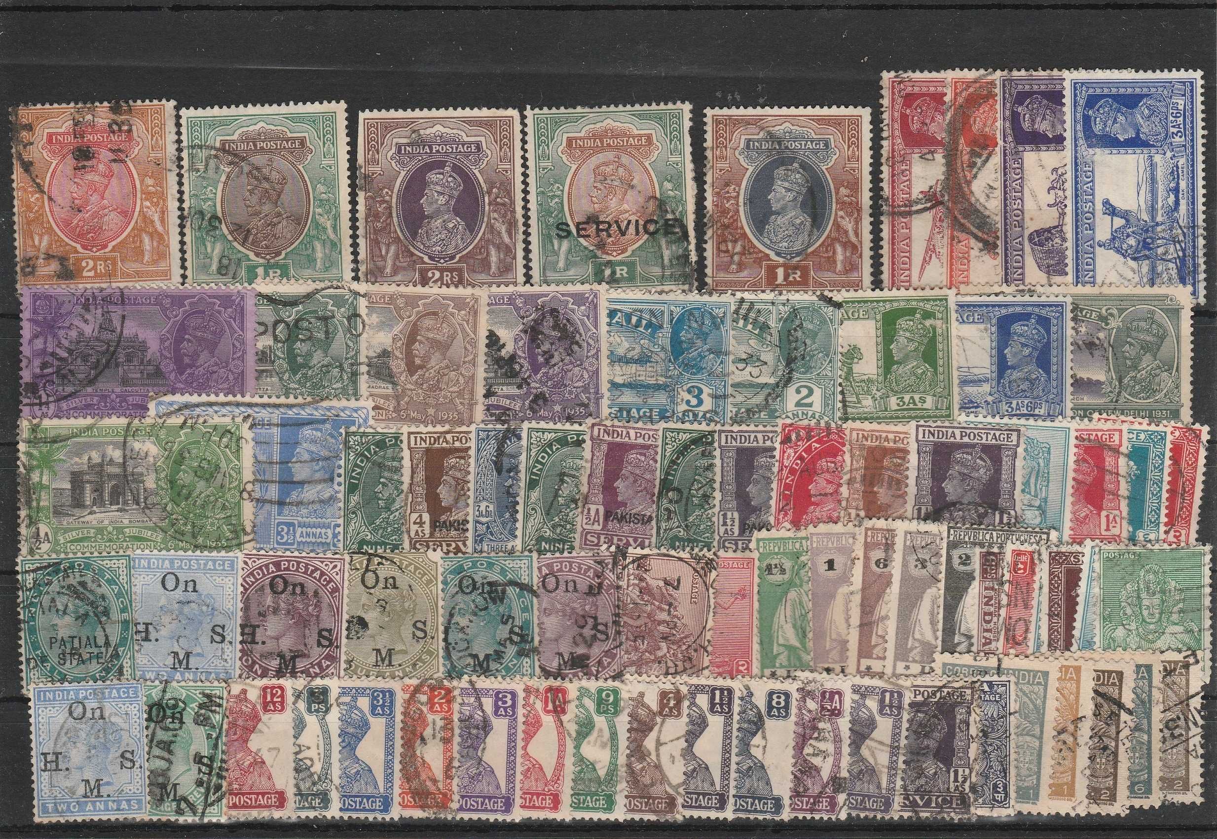 Lot 180 timbre coloni Marea Britanie in India vechi straine