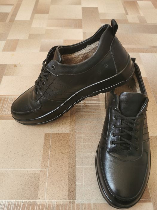Обувь мужская демисезонная. Натуральная кожа. Цвет чёрный
