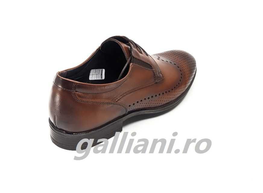 Pantofi maro eleganti barbati-piele naturala-fabricat in Romania