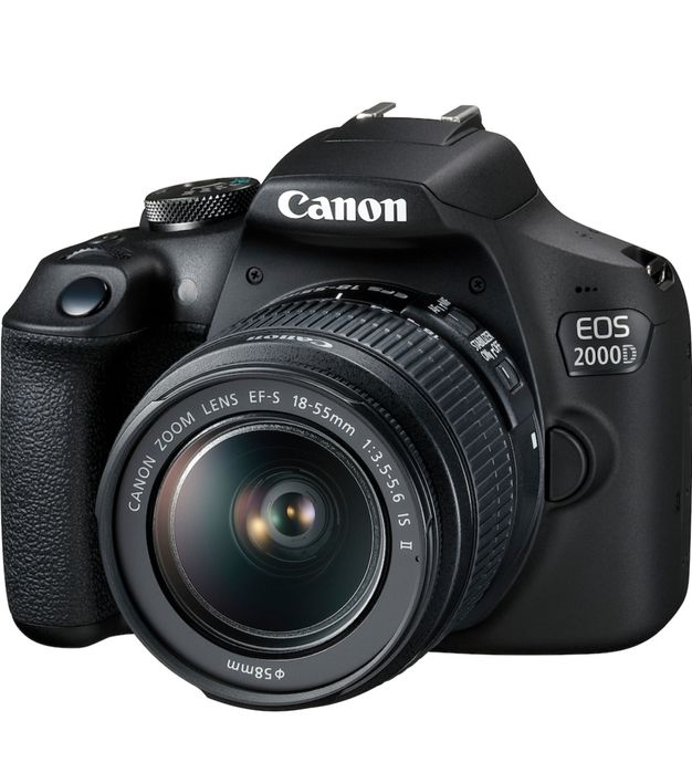 Aparat foto DSLR Canon EOS 2000D,24.1 MP, Negru + Obiectiv EF-S 18-55m