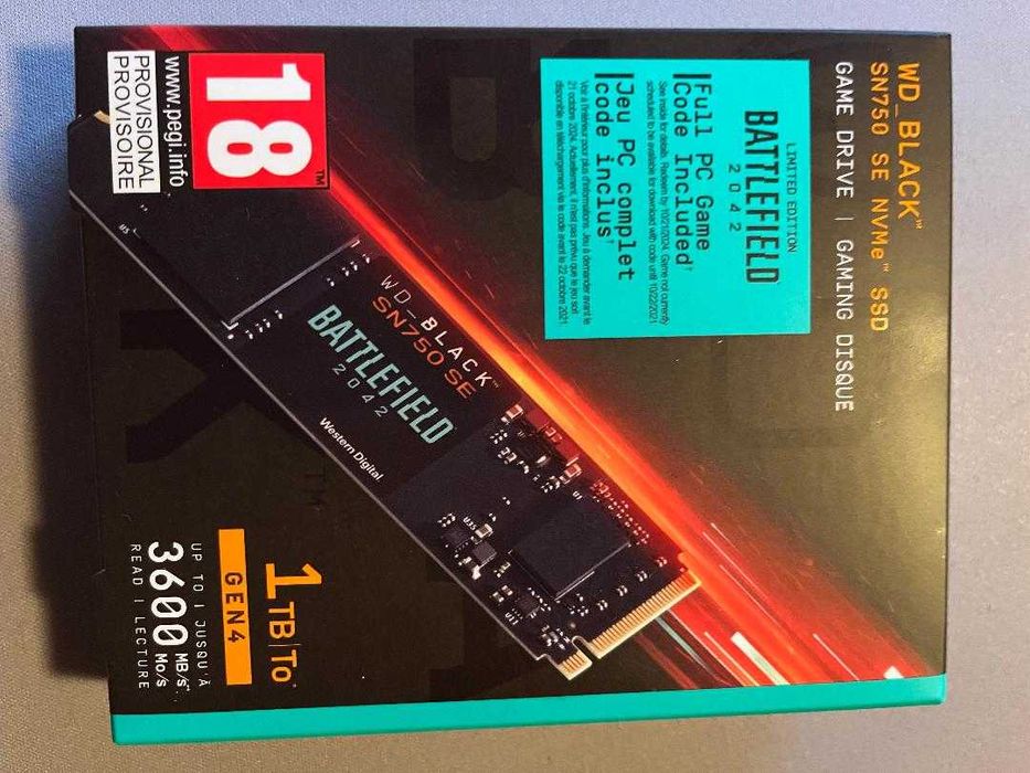 WD Black 1TB SN750 SE Battlefield 2042 Edition M.2 Gen4 SSD