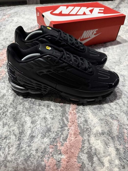 #DISCOUNT# Nike Air Max Plus lll 3 Triple Black Negru Unisex Premium