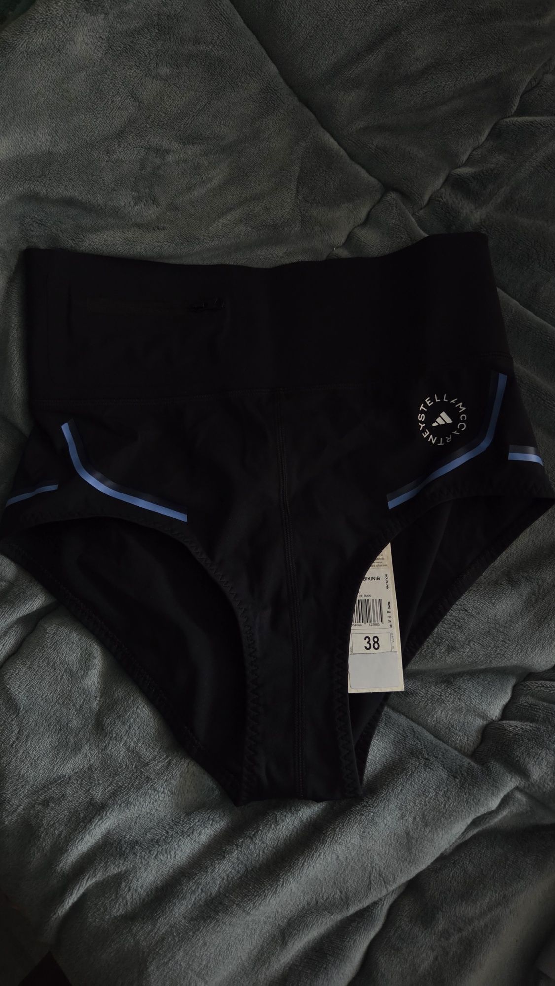 adidas by Stella McCartney Black Beachdefender Bikini Bottom Shorts