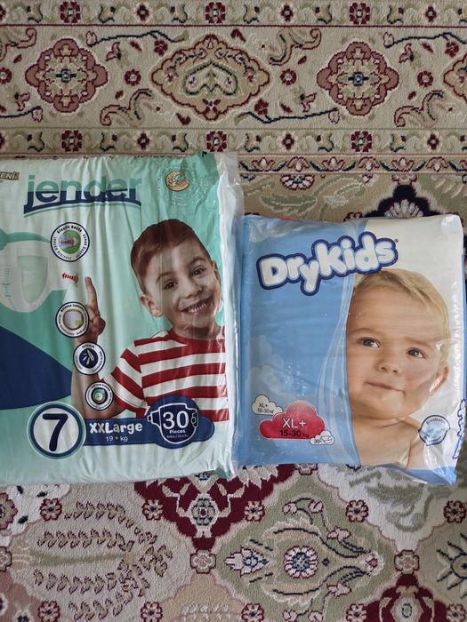 Продам памперсы(подгузники) DryKids XL+, Jender7