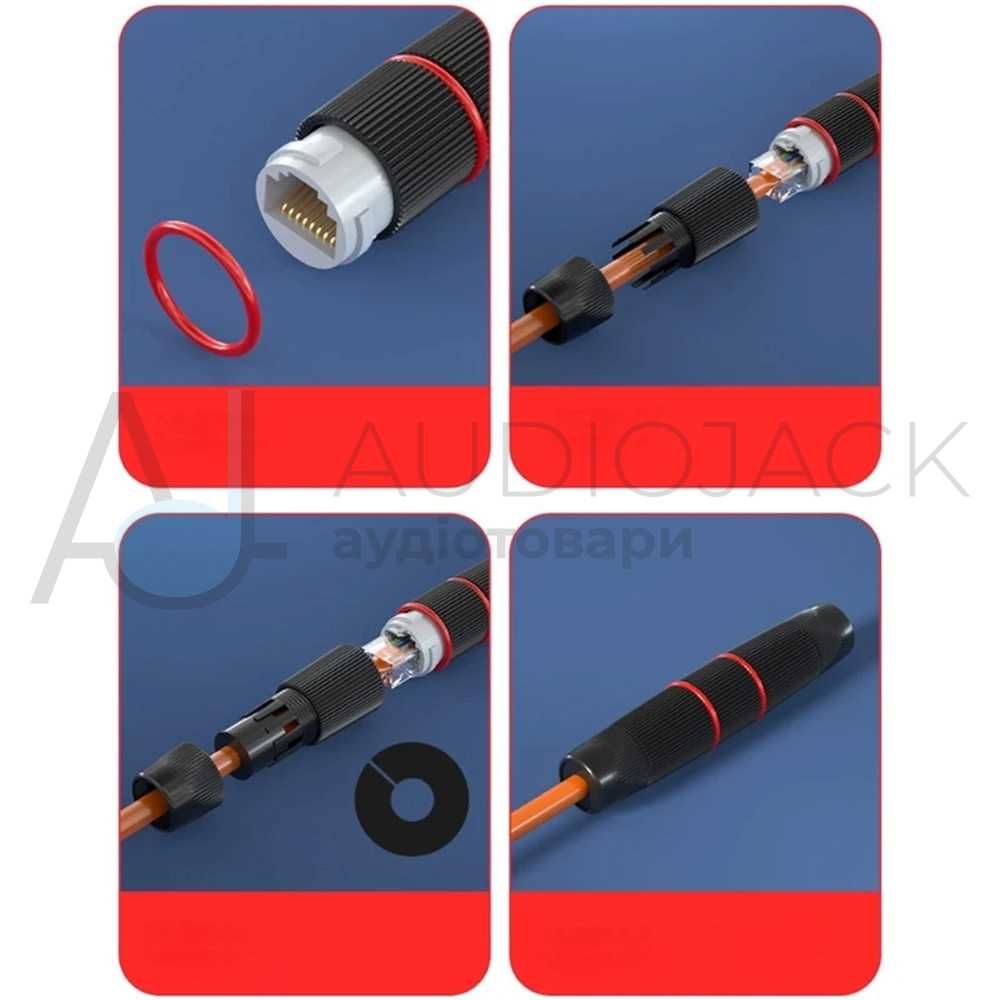 Соединитель RJ45, IP68, уличный, водонепроницаемый, герметичный