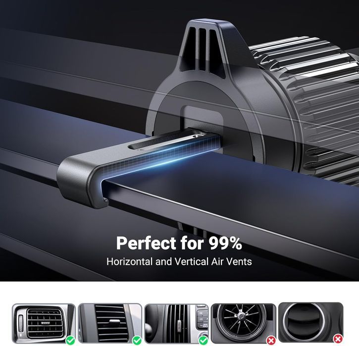 Suport telefon auto magnetic, prindere grila ventilatie, Pret fix