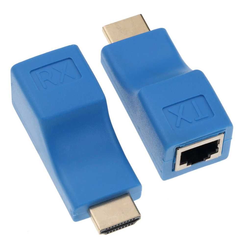 HDMI Extender/удължител с RJ45 порт/LAN кабел FullHD до 30м + Гаранция