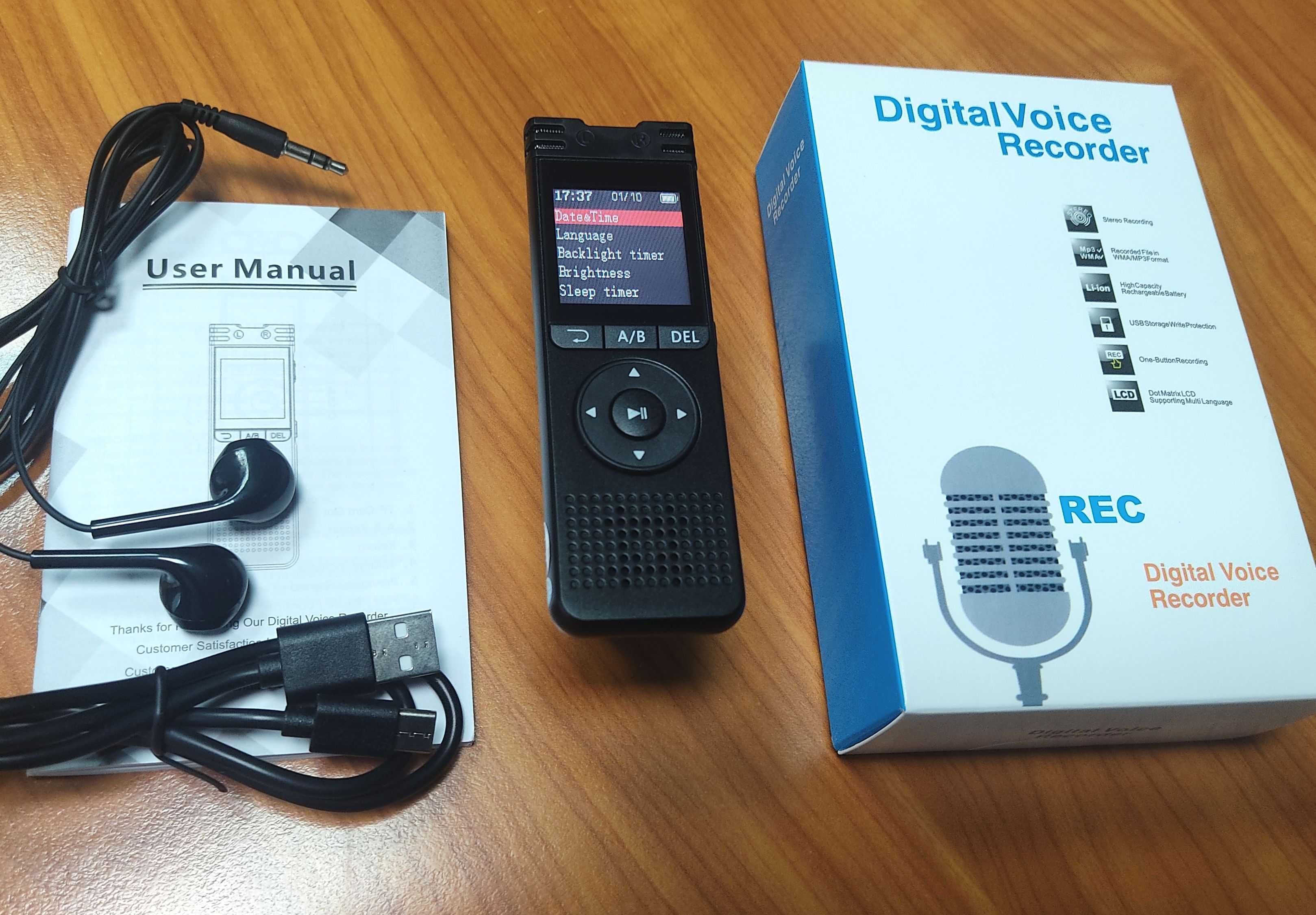 Професионален диктофон, Aудио рекордер, 32gb MP3 плейър, подслушвател