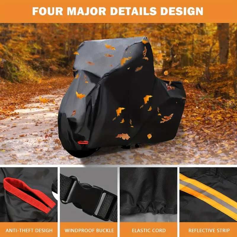Prelata moto husa motocicleta neagra XXL puf interior 245x125x105cm