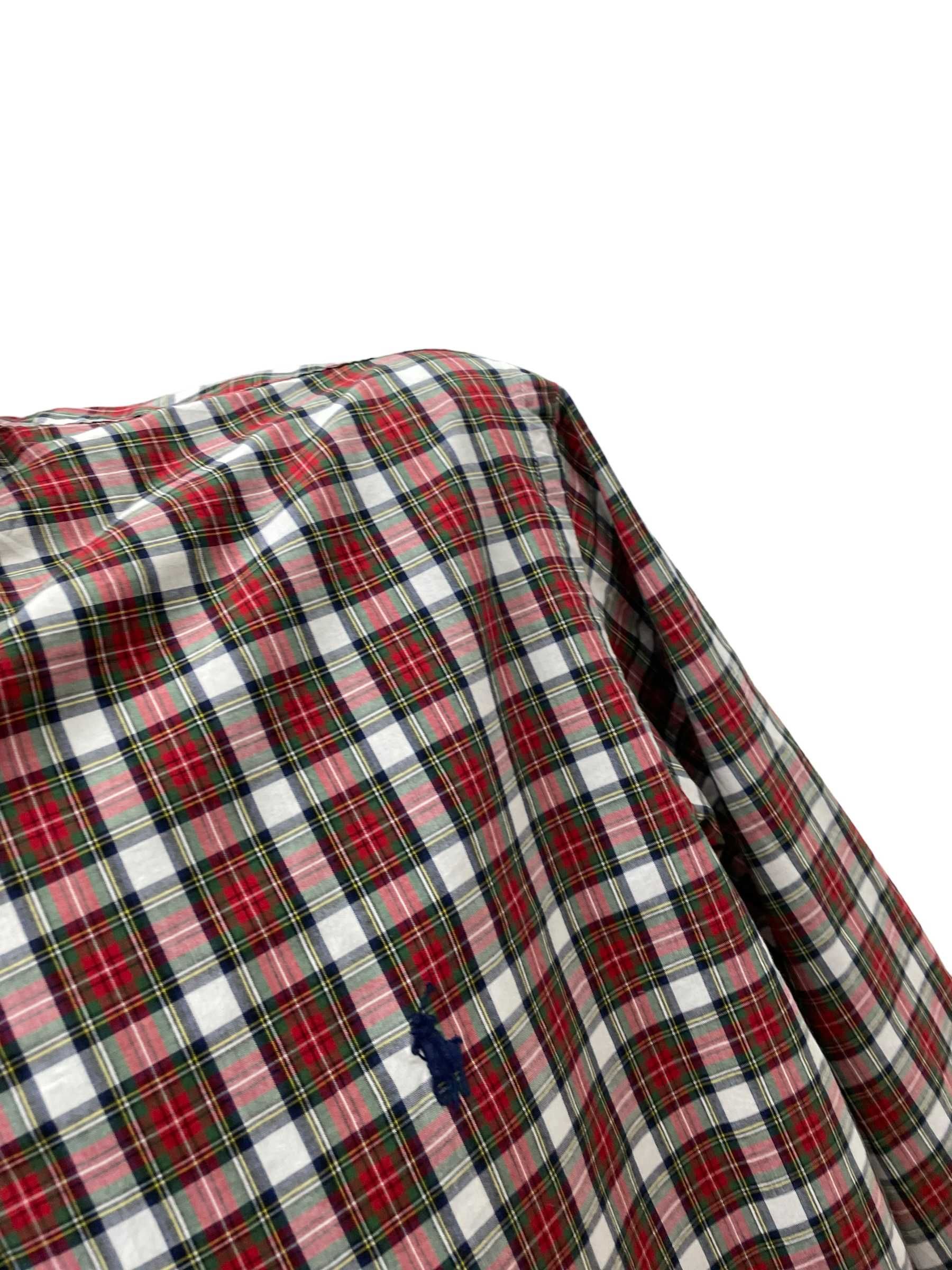 RALPH LAUREN размер XL мъжка риза каре червено Зелено бяло дълъг ръкав