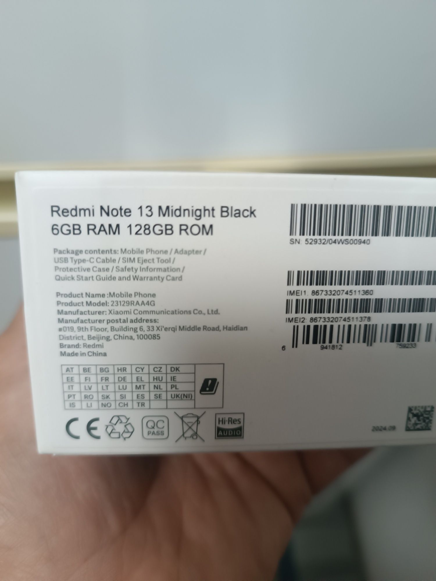 Redmi Note 13 колланбаган таза