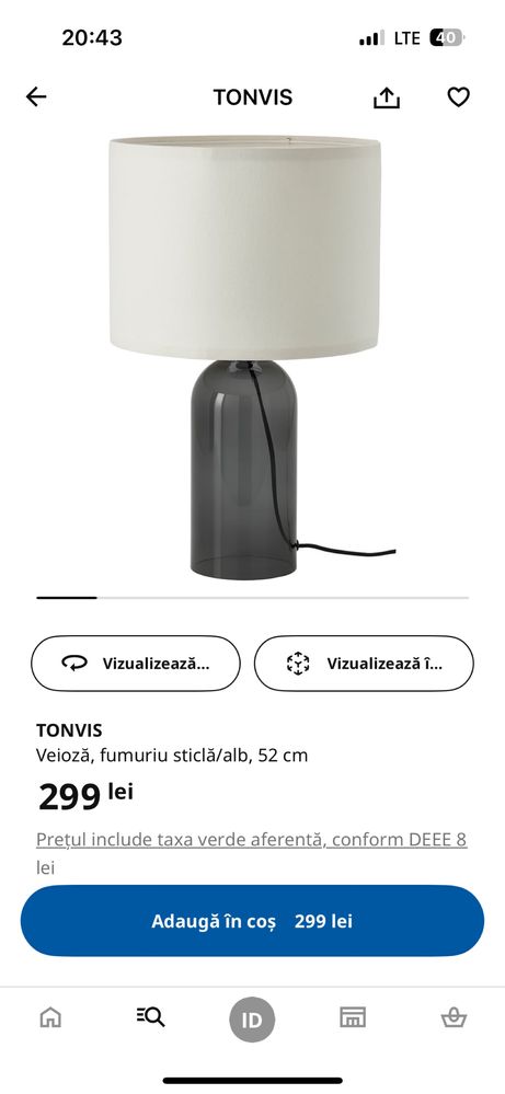 Veioza Tonvis Ikea
