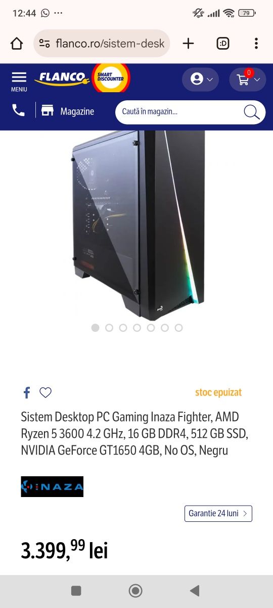 Sistem desktop PC gaming