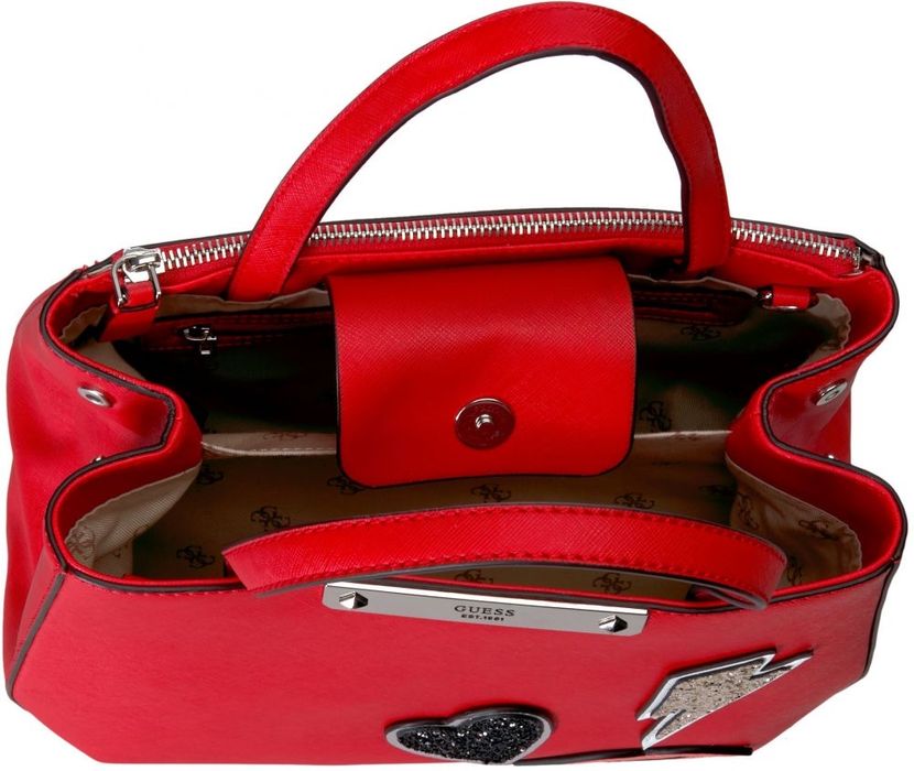 GUESS чанта с апликирани акценти с брокат