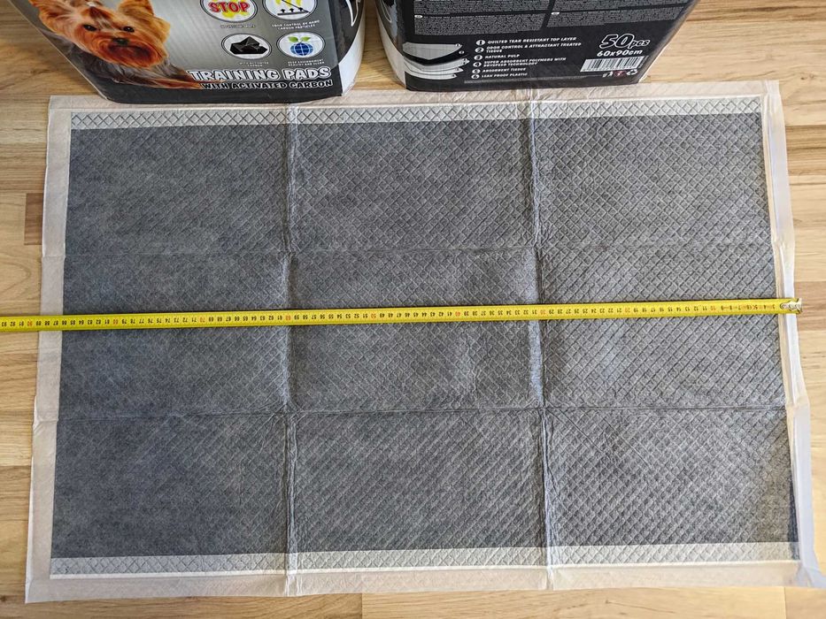 Set 50 covorase absorbante pentru caini, cu carbon, 60x90 cm, Kotix