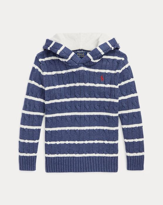 Polo Ralph Lauren Striped Cotton Hooded Jumper-мъжки пуловер
