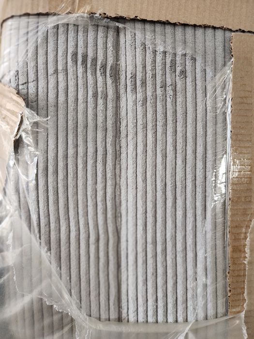 NOU Coltar L 240/200cm, extensibil, gri, catifea
