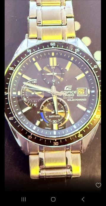 Casio Edifice Solar Sapphire – хронограф, 100м водоустойчив