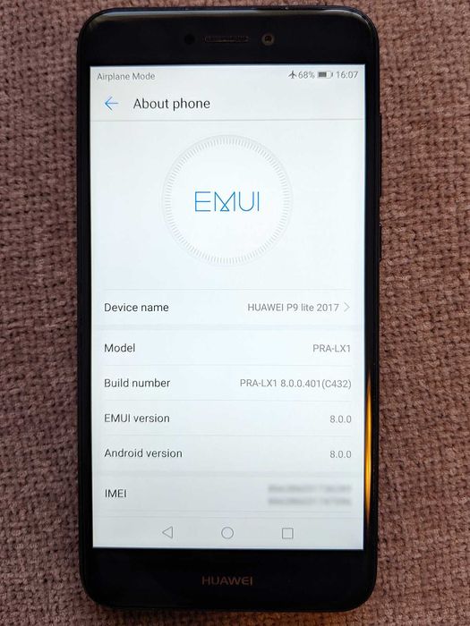 Smartphone Huawei P9 Lite (2017), 16GB, Dual SIM, 4G, Black FULL BOX