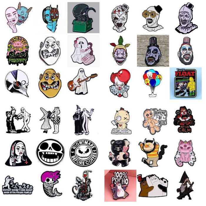 Броши-значки. Злодеи, монстры из фильмов и анимации