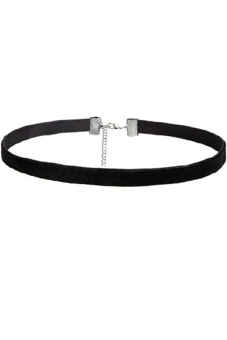 Choker Mystyle Fashion Slim Band Black - Black Delux