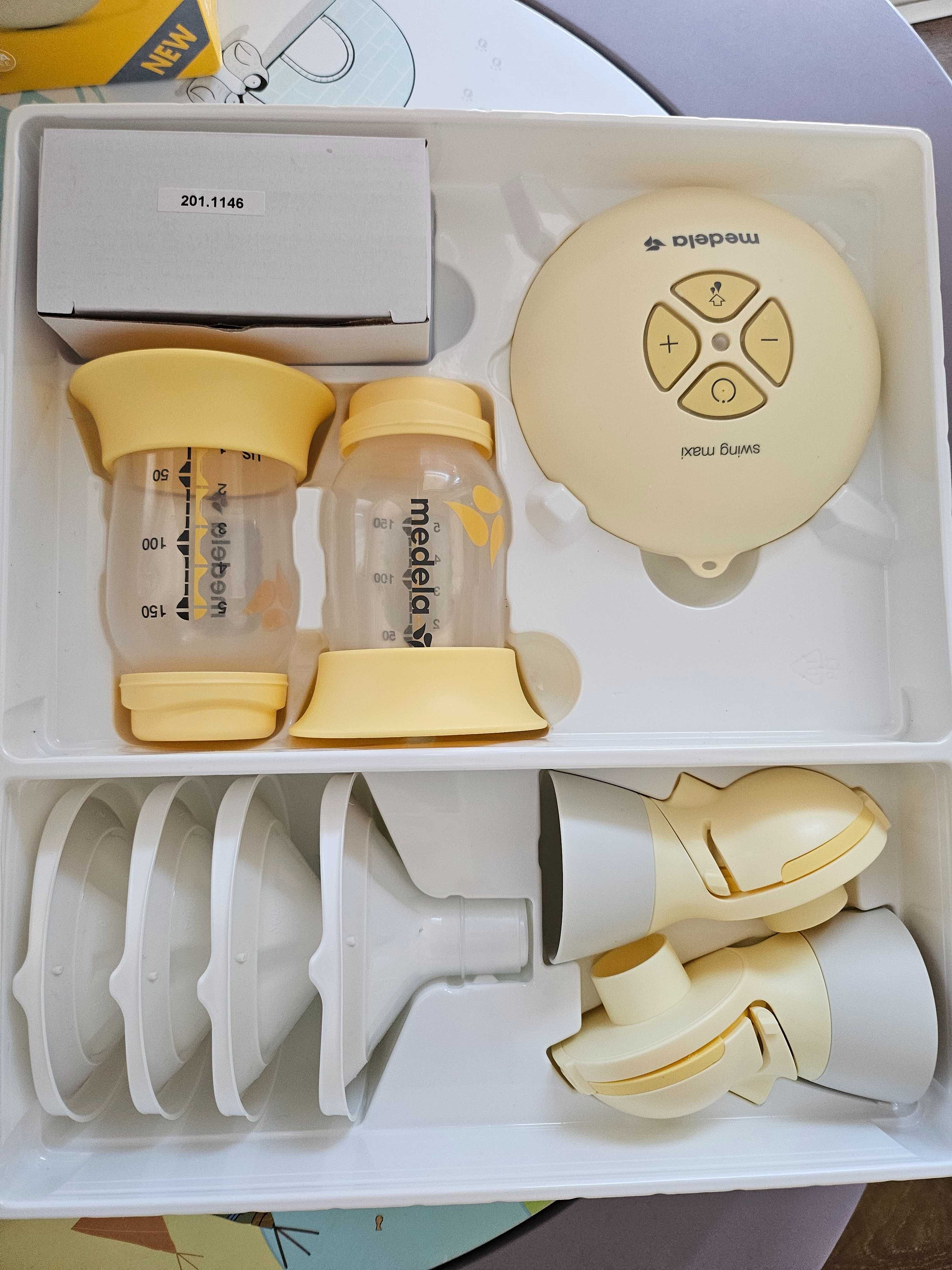 medela  със СУТИЕН двуфазна двойна електрическа помпа maxi