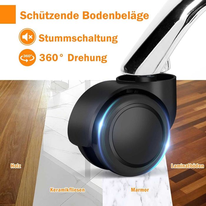 Scaun rotativ,cu roți,rotativ,din piele PU, potrivit pt.birou,salon..