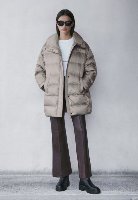 Geaca/Palton Massimo Dutti, cu puf