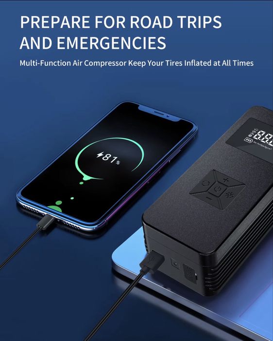 Безжичен компресор за гуми