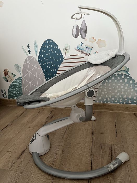 Детска сива електронна люлка Cangaroo Cloud