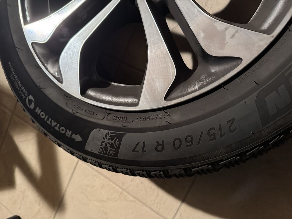 Set roți Mercedes 17, anvelope iarna Michelin 215 60 r17 jante origin