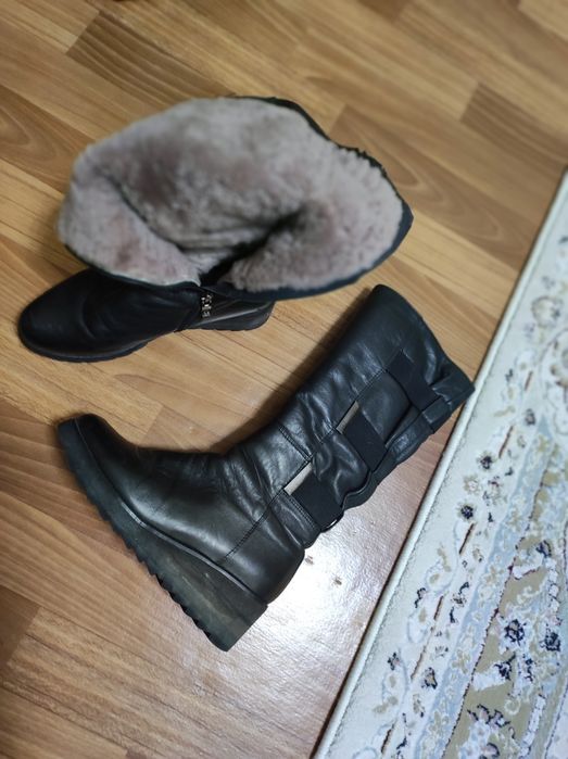 Сапоги женские зимние, натуральная кожа и мех