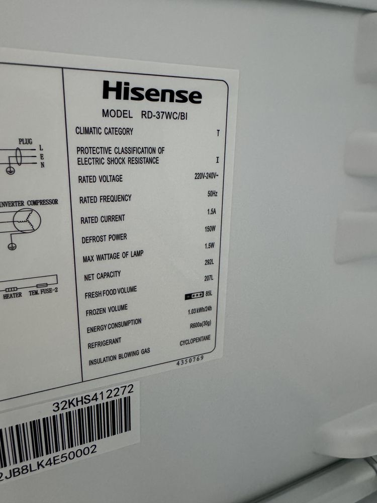 Холодильник Hisense RD37WC/BI No Frost