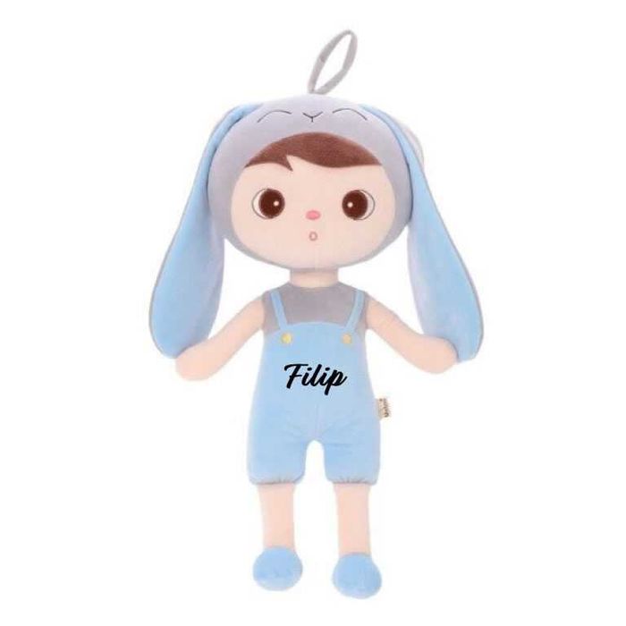 Papusa personalizata de plus Iepuras Baietel