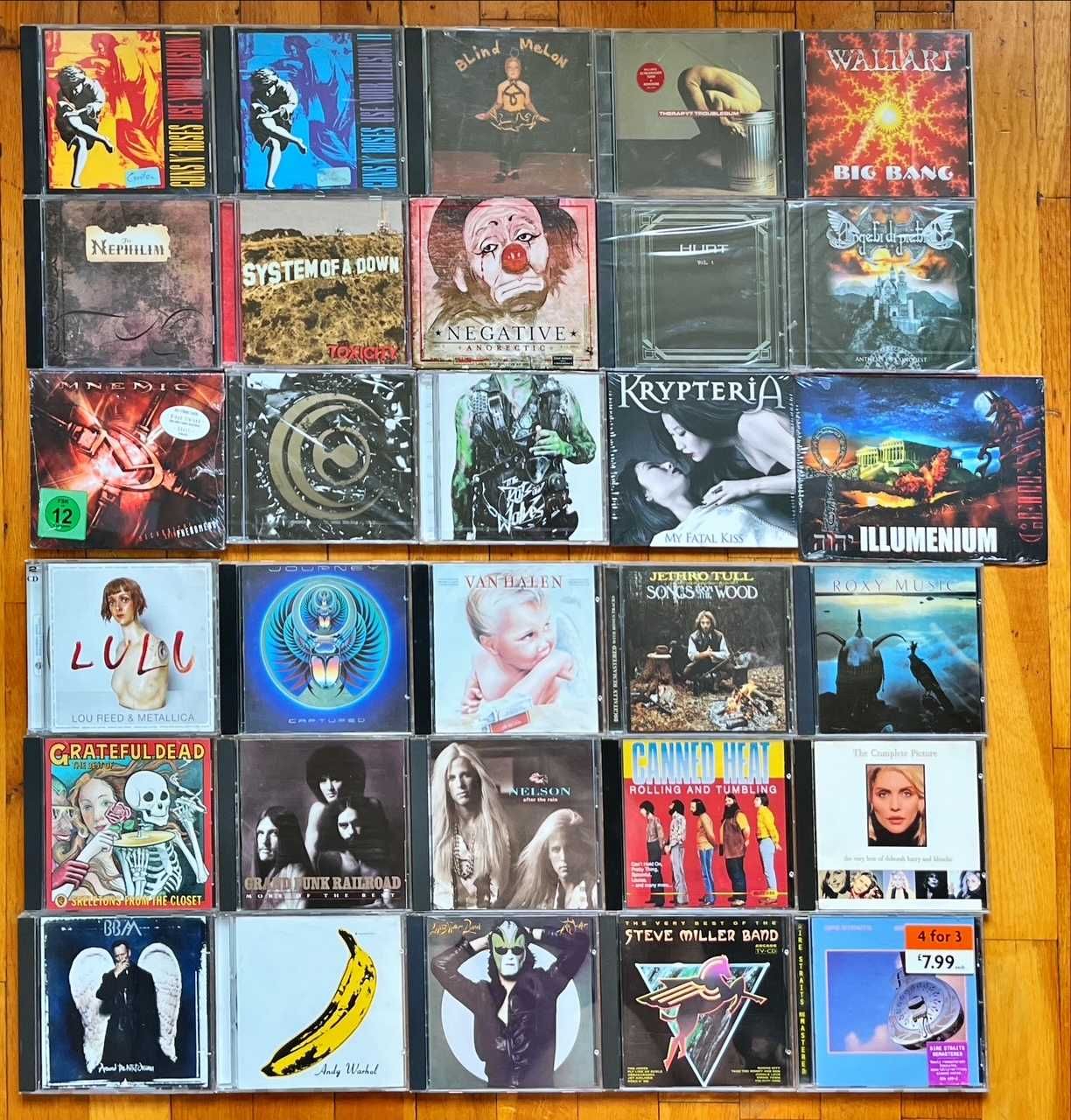 Lot 1 CD orig rock: Rammstein, Motorhead, Queen, Zeppelin,Dire Straits