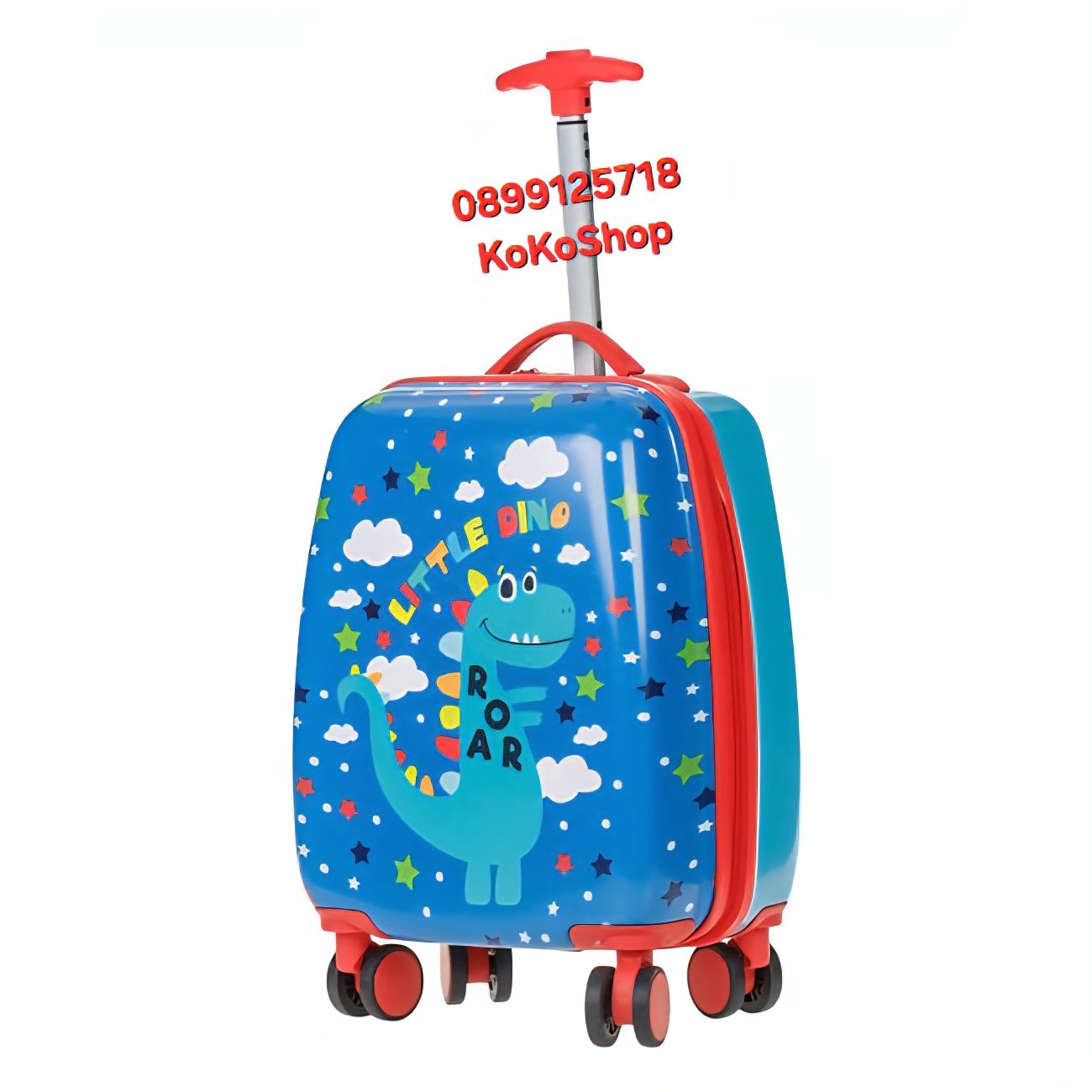 Детски куфар с динозавър-32x21x47 см./детски куфар на колелца