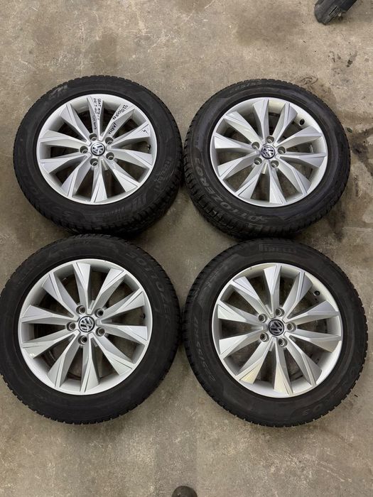 Set jante aliaj VW T-ROC , SEAT ATECA cu cauciucuri iarna 225/55R17 uzura 30%