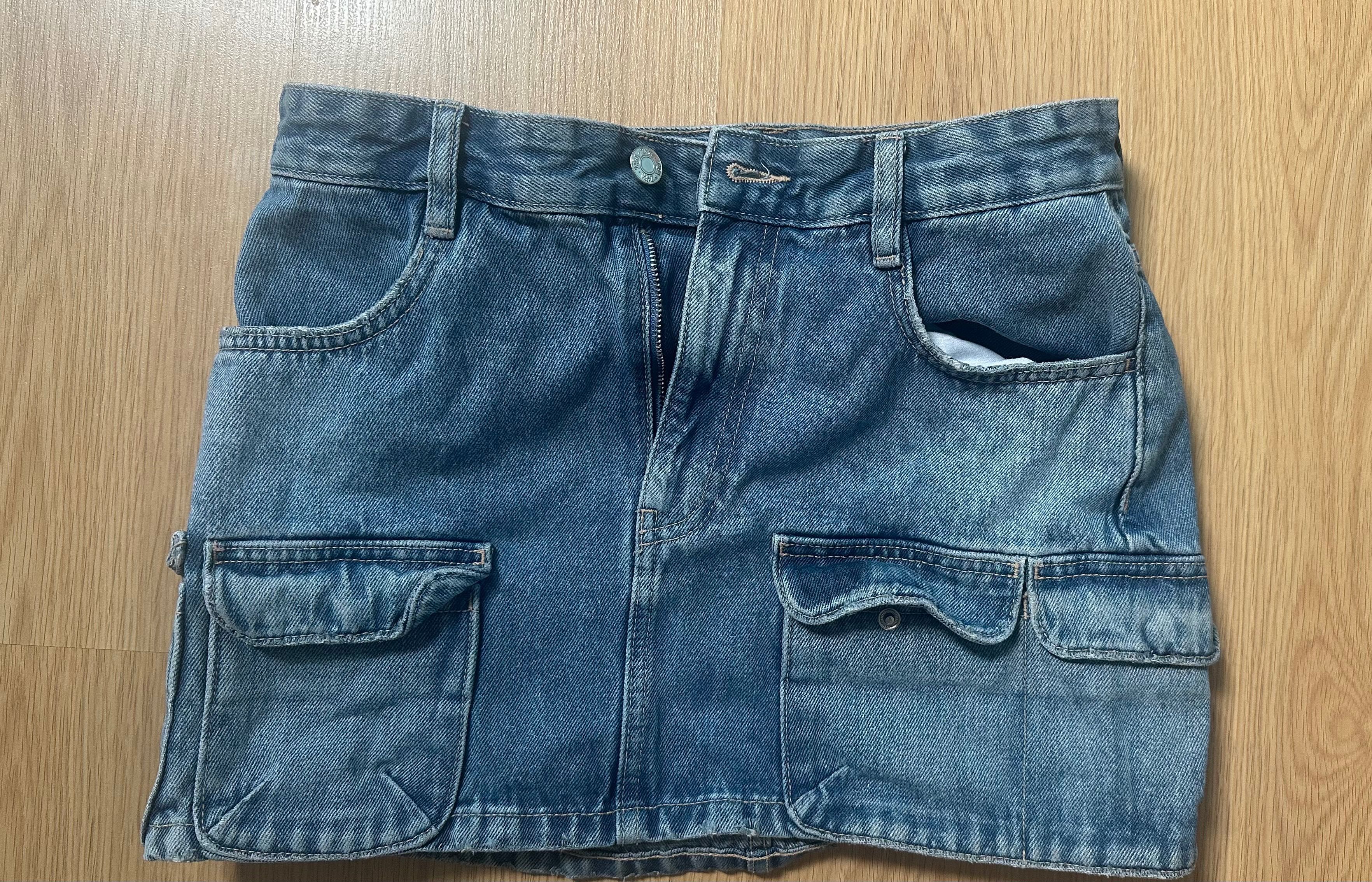Мини дънкова пола Zara